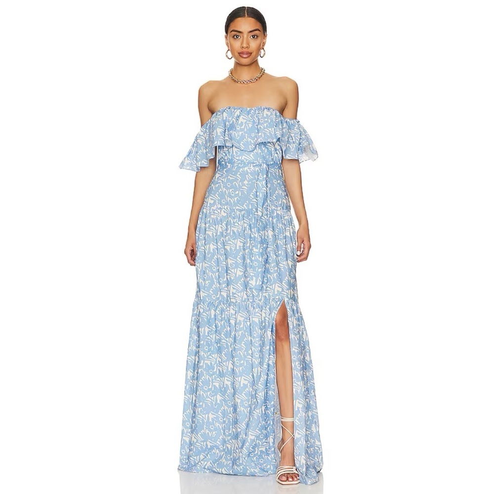 Amanda Uprichard Karalyn Maxi in Bluestem